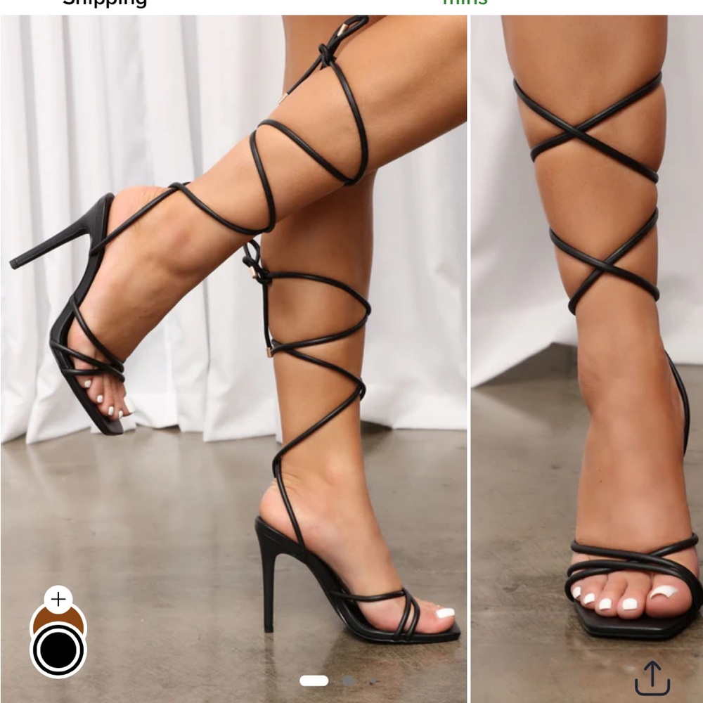 Black Strappy Heels